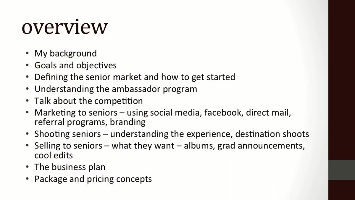 Sal describing seniors being inundated with magazine and TV ads