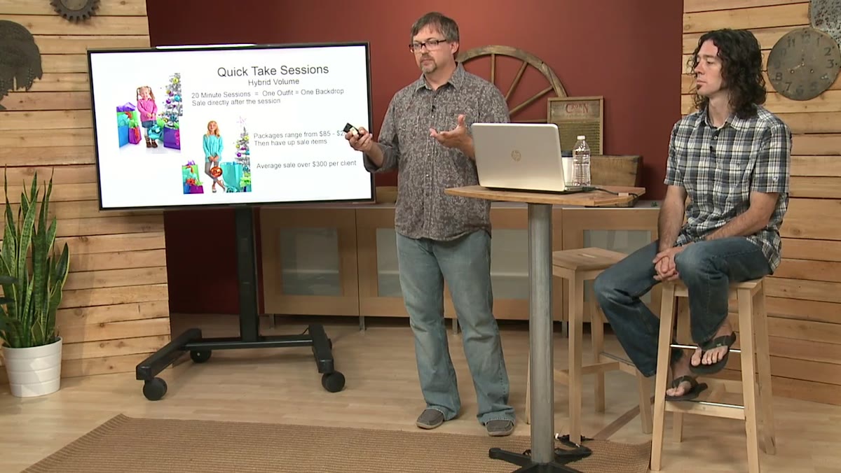 Presenter stating packages begin at $80 and below