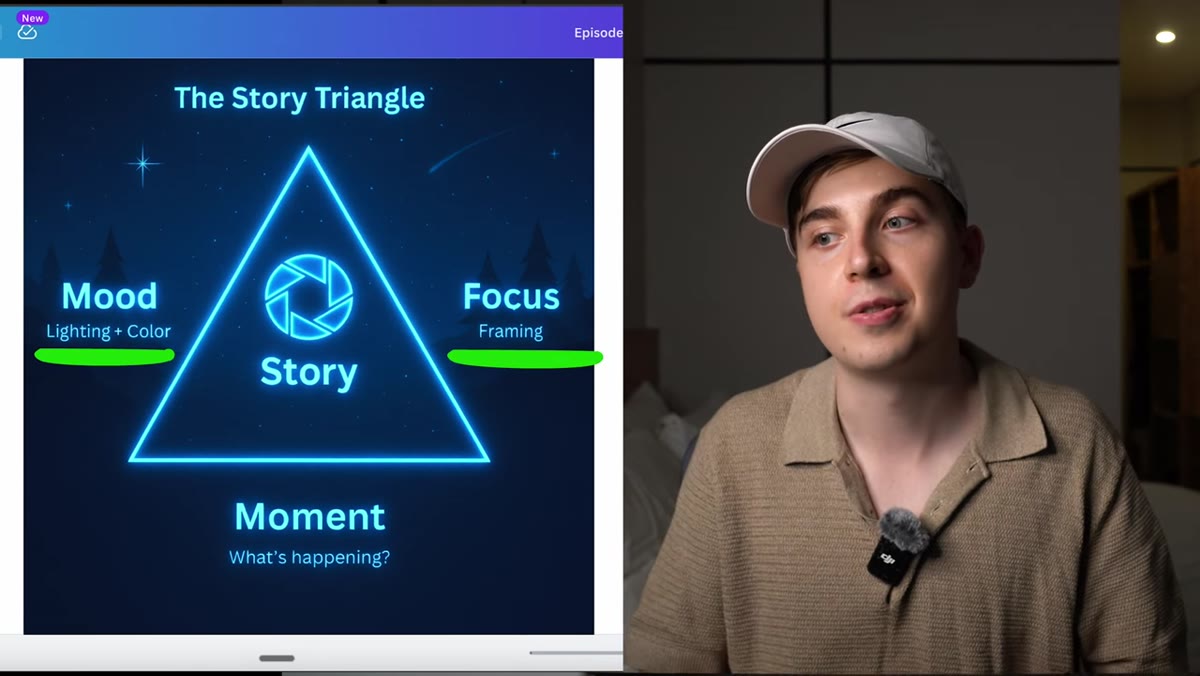 Explanation of compositional focus and subject clarity
