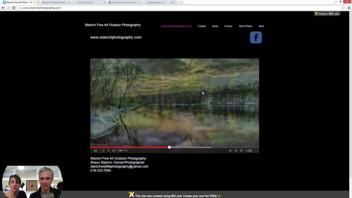 Chelsea pointing out the slideshow is an embedded YouTube video with no user controls