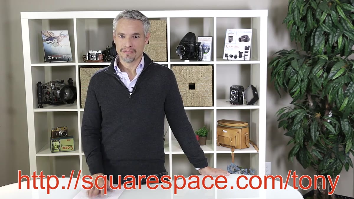 Tony navigating to Squarespace.com and clicking Get Started